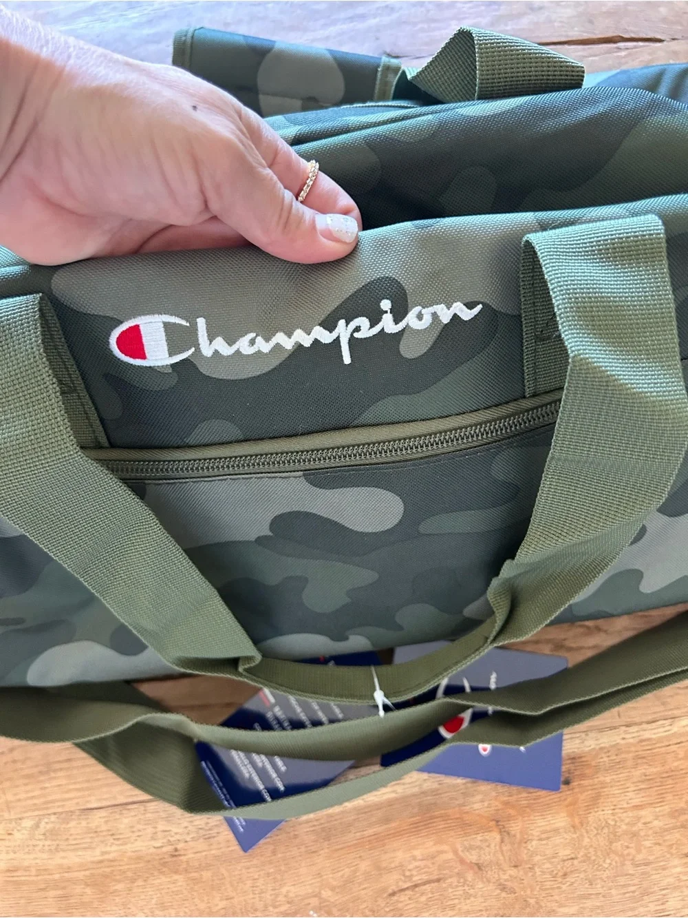 Champion Green Camouflage Duffel Bag